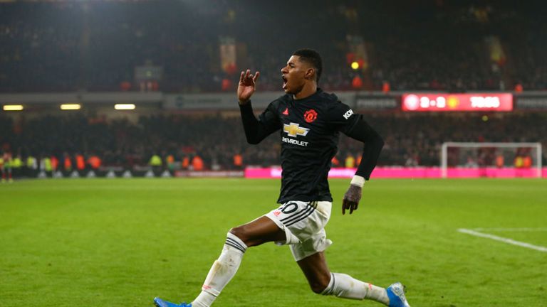 Marcus Rashford scored United's third to complete the comeback