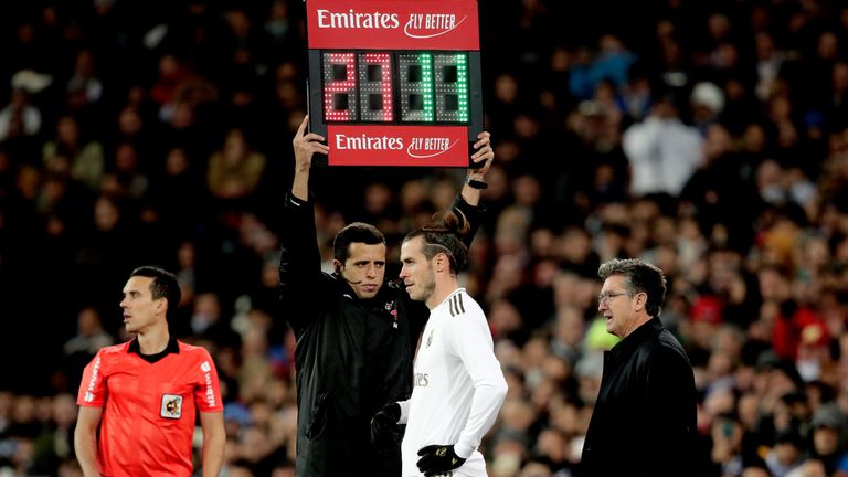 Gareth Bale was jeered by the Bernabeu crowd when he came on as a late substitute