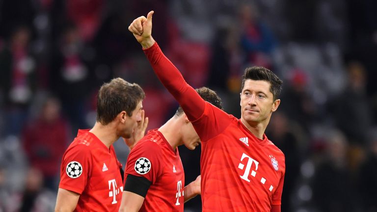 Robert Lewandowski continued his excellent form for Bayern Munich against Club Brugge.