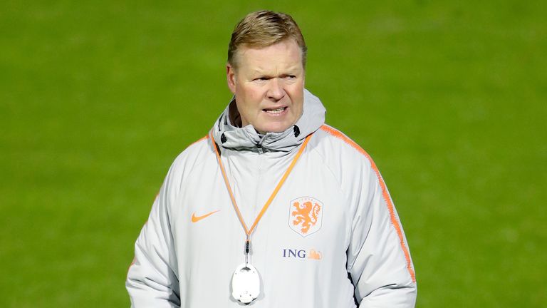 Ronald Koeman of Holland during the Training Holland at the KNVB Campus on November 12, 2019 in Zeist Netherlands