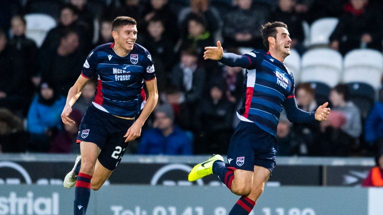 Ross County's Brian Graham celebrates after making it 1-0 against St Mirren