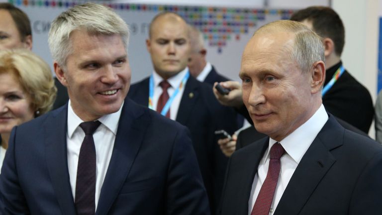 Sports Minister Pavel Kolobkov (left) has also expressed concern about the emergency situation