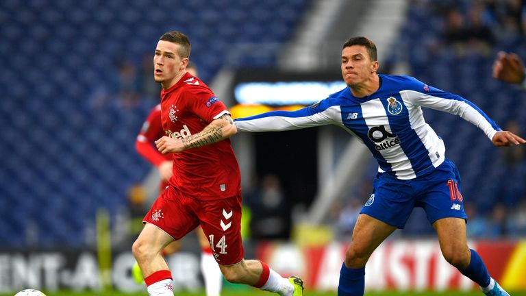Ryan Kent says Rangers no longer fear playing top European sides