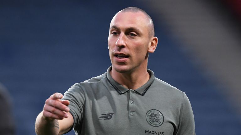 Celtic Captain Scott Brown during the Betfred Cup semi final match between Hibernian and Celtic at Hampden Park, on November 2, 2019, in Glasgow, Scotland