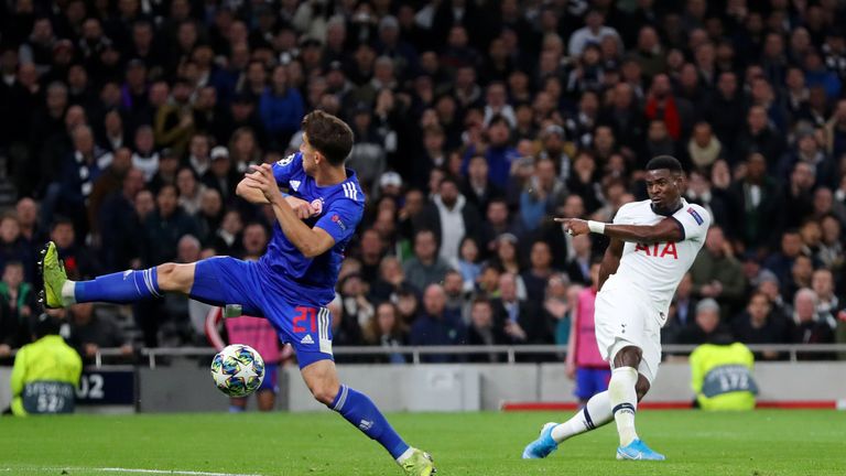 Serge Aurier's superb volley put Tottenham ahead for the first time with 73 minutes gone