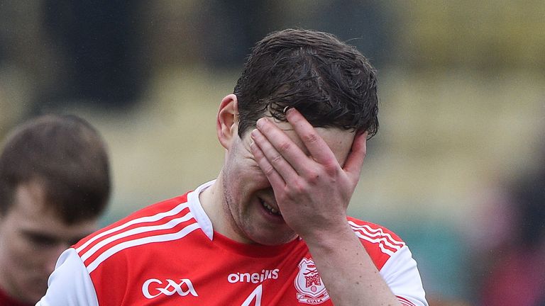 Simon Timlin of Cuala after the Dalkey side were knocked out of the Leinster Championship