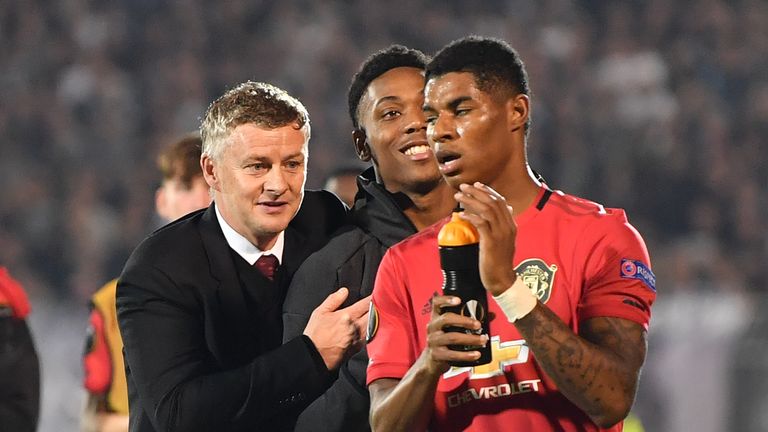 Manchester United manager Ole Gunnar Solskjaer believes Anthony Martial has helped Marcus Rashford's return to form.