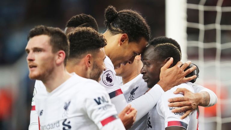 Virgil van Dijk congratulates match-winner Sadio Mane