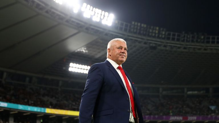 CHOFU, JAPAN - NOVEMBER 01: Warren Gatland, Head Coach of Wales looks on prior to the Rugby World Cup 2019 Bronze Final match between New Zealand and Wales at Tokyo Stadium on November 01, 2019 in Chofu, Tokyo, Japan. (Photo by Michael Steele/Getty Images)