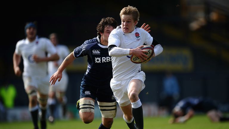 Will Hooley in action for England U18s