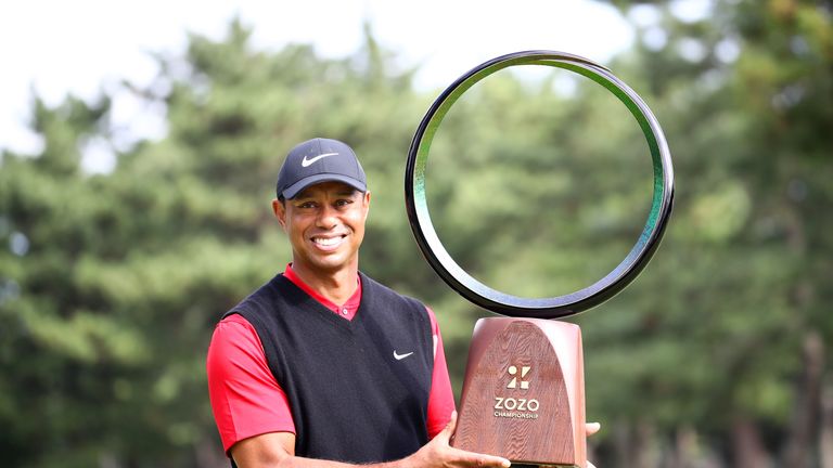 Woods is now top the PGA Tour's all-time wins after victory at the Zozo Championship.