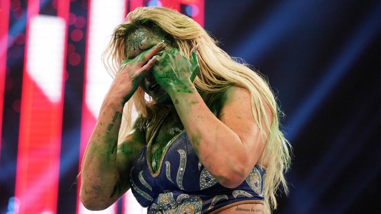Charlotte Flair was on the receiving end of Asuka's green mist once again on Raw