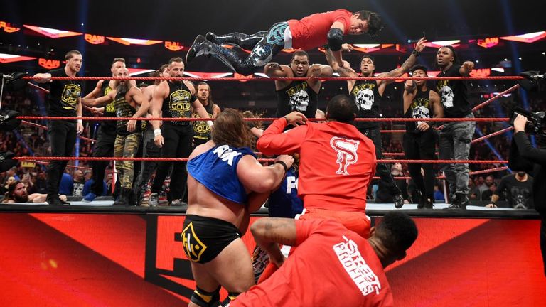 WWE Raw ends in chaotic three-way brawl
