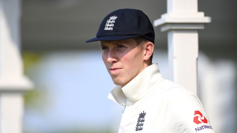 Zak Crawley of England during day three of the tour match between New Zealand A and England at Cobham Oval on November 17, 2019 in Whangarei, New Zealand. 