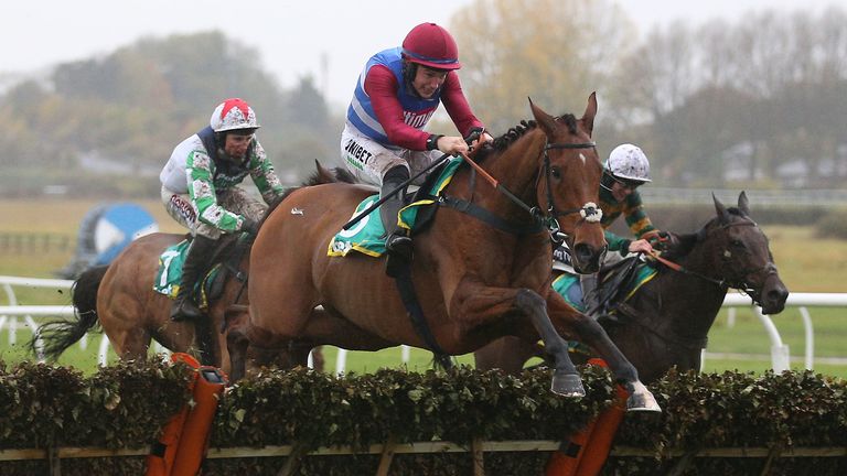 The Worlds End ridden by Adrian Heskin wins The bet365 Hurdle Race during day two of the Bet365 meeting at Wetherby Racecourse. PA Photo. Picture date: Saturday November 2, 2019. See PA story RACING Wetherby. Photo credit should read: Nigel French/PA Wire