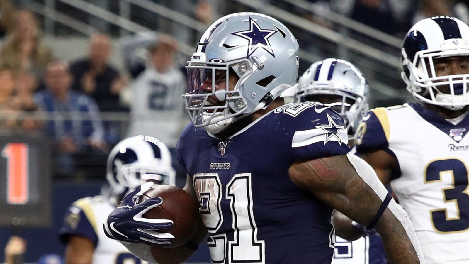 Los Angeles Rams 21-44 Dallas Cowboys: Ezekiel Elliott runs in two scores  in convincing Cowboys win, NFL News