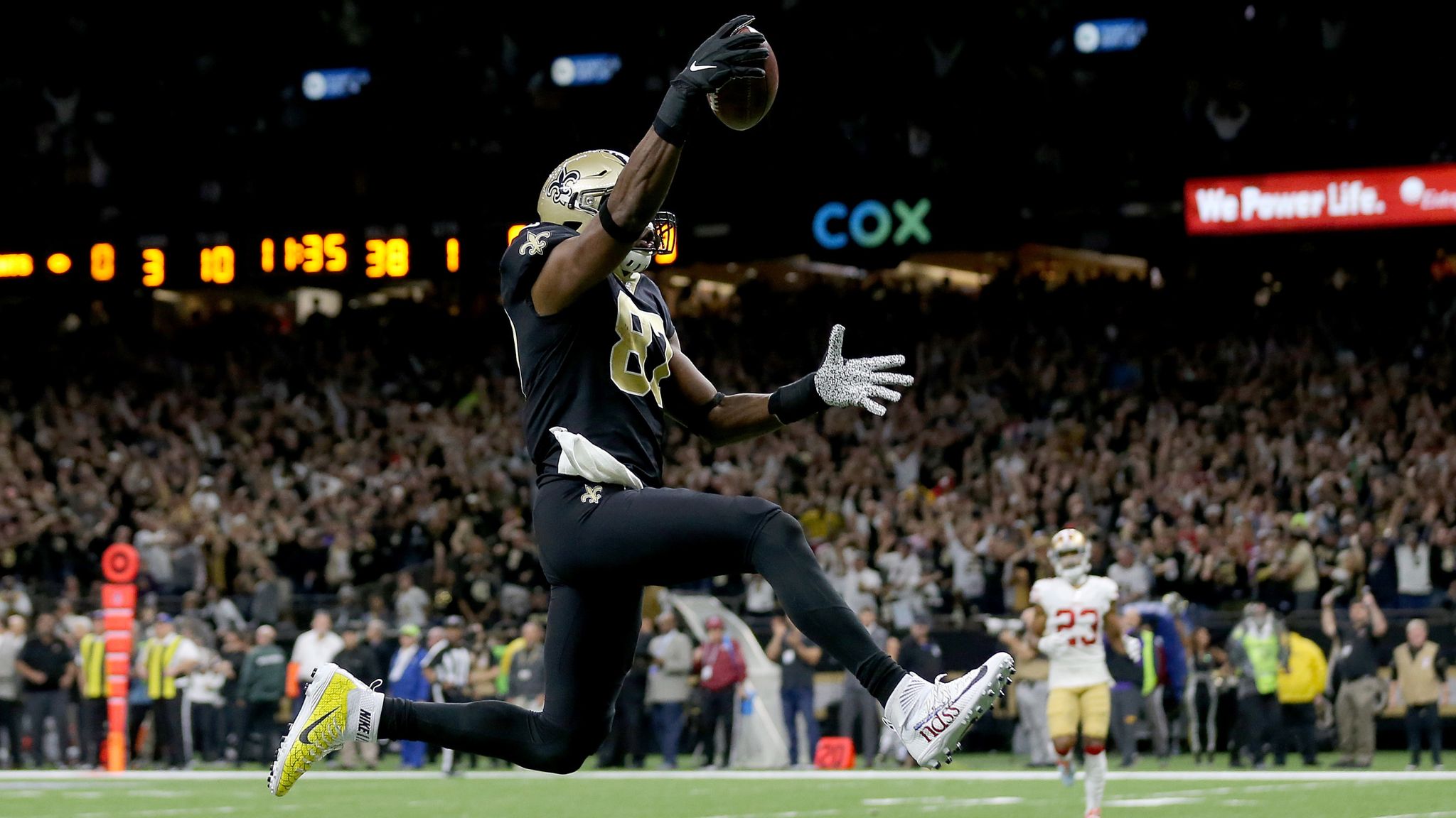 49ers win in wild game against Saints, 48-46