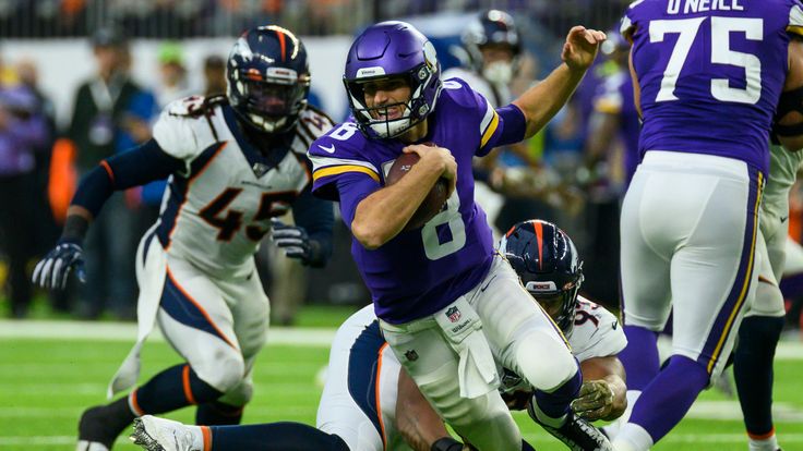 Kirk Cousins sacked by Denver Broncos defensive end Dre'Mont Jones