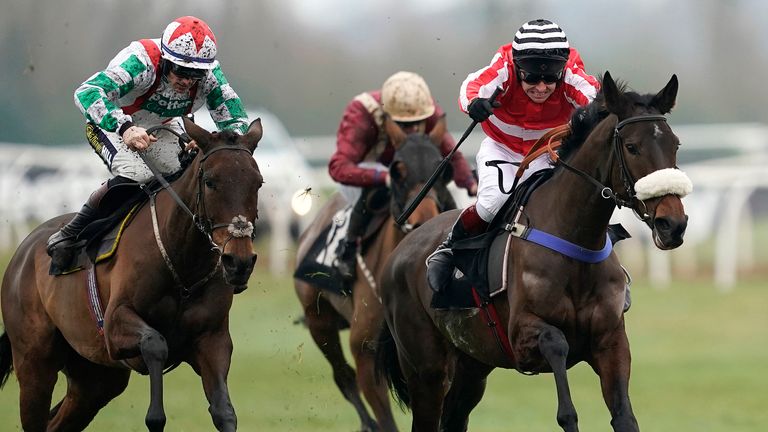 Richard Johnson rides his 100th winner of the season aboard Fair Kate