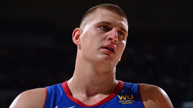 Nikola Jokic in action for the Denver Nuggets against the Philadelphia 76ers