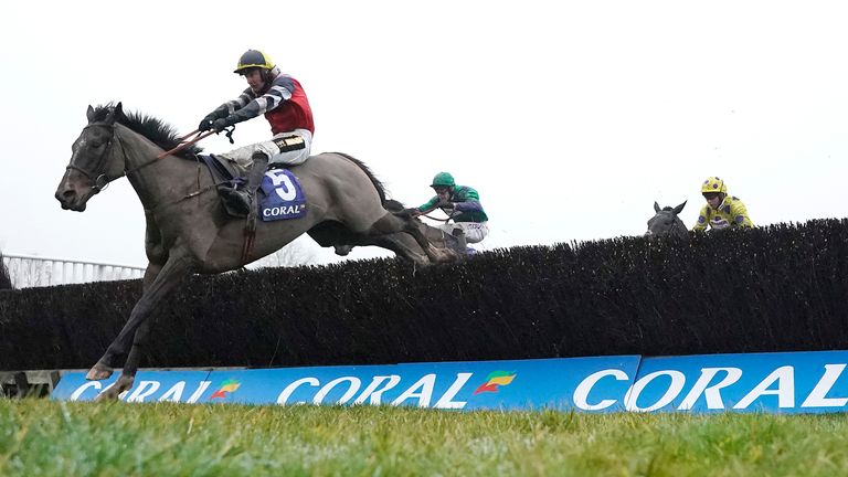Potters Corner on his way to victory in the Coral Welsh National