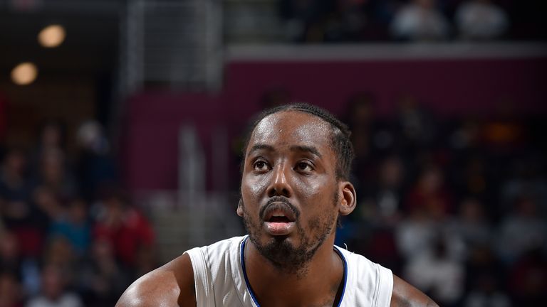 CLEVELAND, OH - NOVEMBER 27: Al-Farouq Aminu #2 of the Orlando Magic shoots a free throw against the Cleveland Cavaliers on November 27, 2019 at Quicken Loans Arena in Cleveland, Ohio. NOTE TO USER: User expressly acknowledges and agrees that, by downloading and/or using this Photograph, user is consenting to the terms and conditions of the Getty Images License Agreement. Mandatory Copyright Notice: Copyright 2019 NBAE (Photo by David Liam Kyle/NBAE via Getty Images)