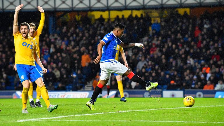 Morelos returned from a one-match ban served last time out against Hibernian