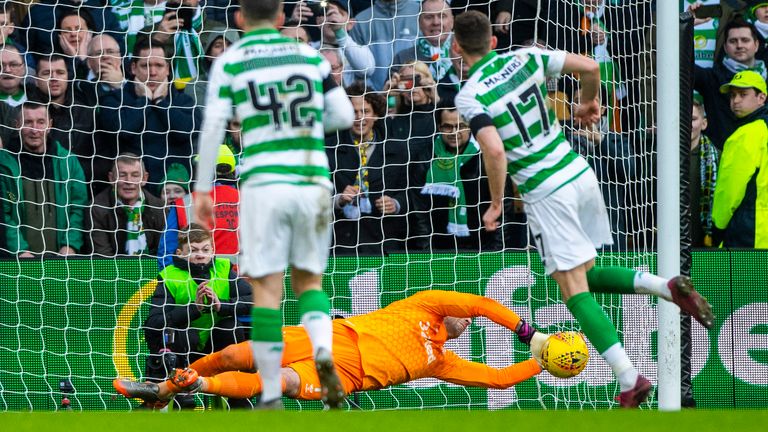 Allan McGregor saves a Ryan Christie penalty 