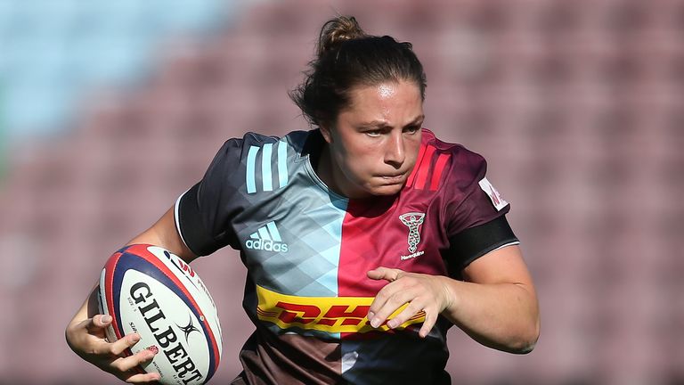  Amy Cokayne was one of six try scorers for Harlequins