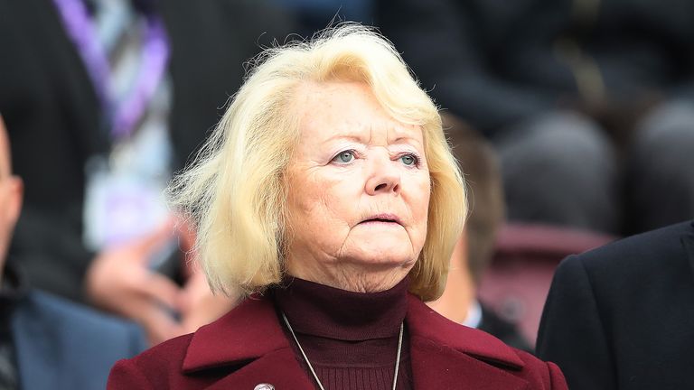 Hearts owner Ann Budge is seen during the Ladbrokes Premiership match between Heart of Midlothian and St Johnstone at Tynecastle Stadium on September 29, 2018 in Edinburgh, Scotland.