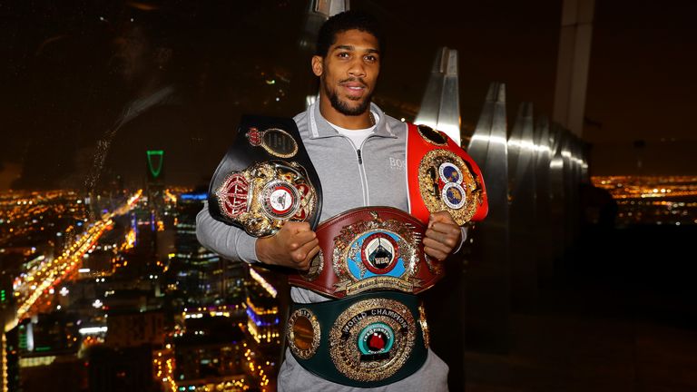 Anthony Joshua has called out Oleksandr Usyk as he prepares to defend his world titles in March 2020