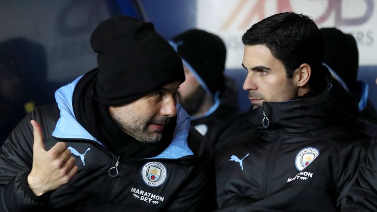 Arteta worked under Pep Guardiola at City for over three years