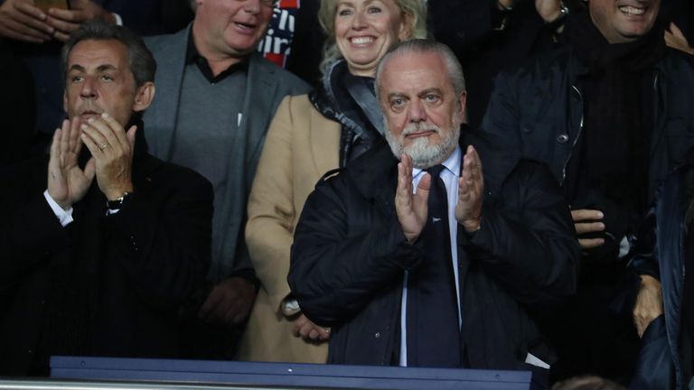 Aurelio de Laurentiis and the Napoli players have been embroiled in a high-profile dispute