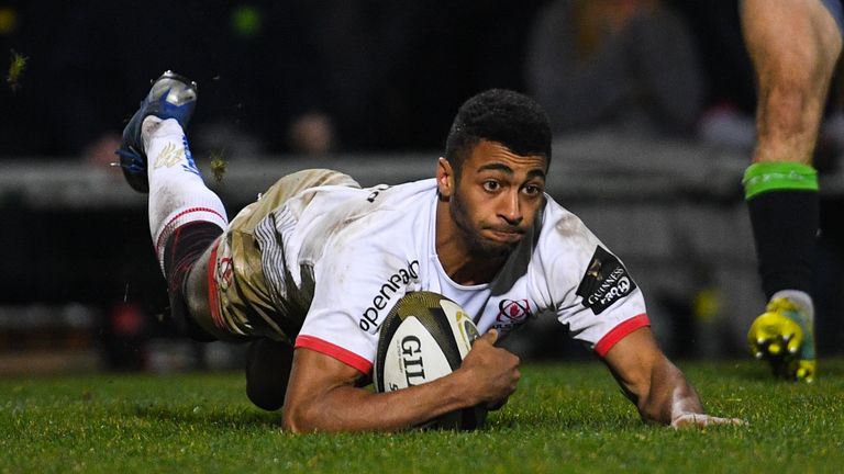 Robert Baloucoune was one of five try-scorers as Ulster dispatched of Connacht in Belfast on Friday night
