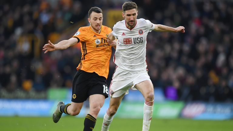 Basham holds off the challenge of Wolves' Diogo Jota
