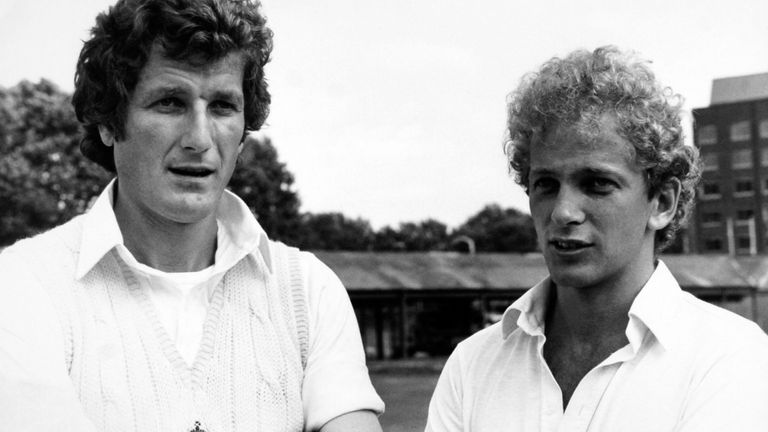 England captain Bob Willis and David Gower at Lord&#39;s on the eve of the second Cornhill test match against Pakistan in 1982