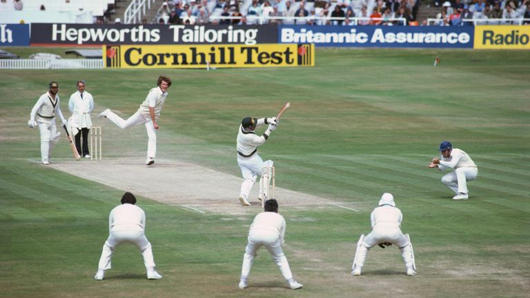 Australia batsman Rodney Marsh hooks England bowler Bob Willis only to be caught on the third man boundary by Graham Dilley (not pictured) as Willis bowls England to victory on the final day of the 3rd Cornhill Test Match between England and Australia at Headingley on July 21, 1981