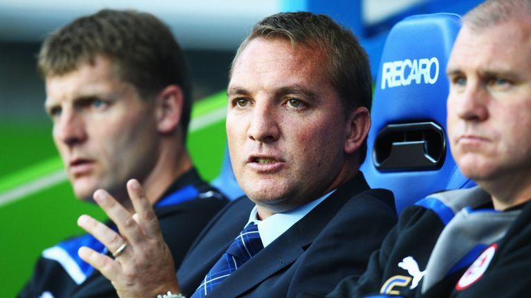 Brendan Rodgers during the Carling Cup first round match between Reading and Burton Albion at The Madejski Stadium on August 11, 2009 in Reading, England.