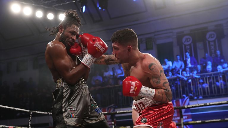 Craig Richards v  Chad Sugden, Light-Heavyweight contest, York Hall, London.19th December 2019.Picture By Mark Robinson..
