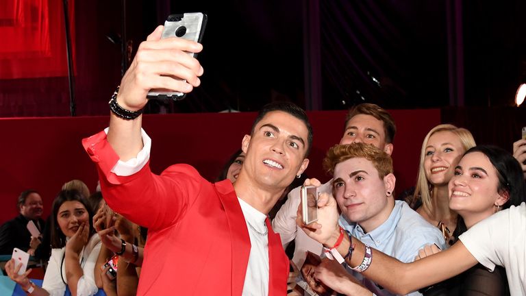  Cristiano Ronaldo attends the MTV EMAs 2019 at FIBES Conference and Exhibition Centre on November 03, 2019 in Seville, Spain