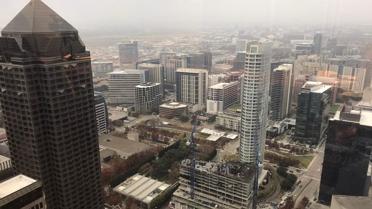 The view from the Hicks Holdings boardroom in Dallas