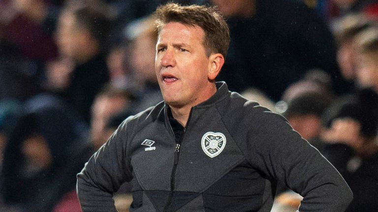 Hearts manager Daniel Stendel during a Ladbrokes Premiership match between Hearts and Celtic, at Tynecastle Stadium, on December 18, 2019, in Edinburgh, Scotland. (Photo by Ross Parker / SNS Group)