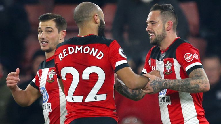 Southampton's Danny Ings (right) celebrates scoring his side's first goal of the game