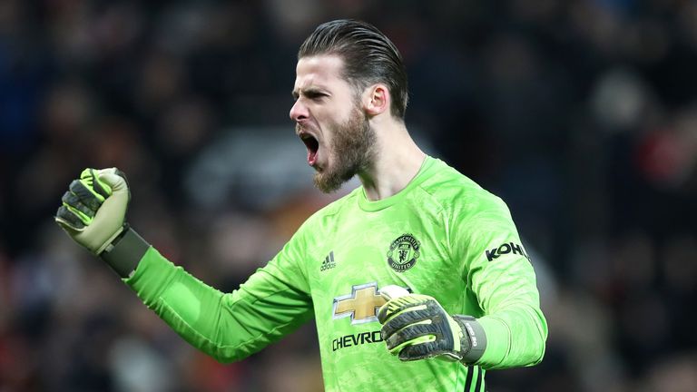 David de Gea signals his satisfaction as Manchester United returned to winning ways