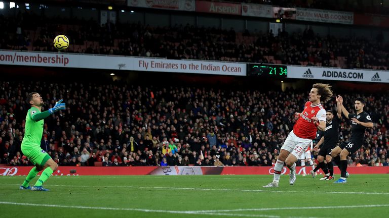 David Luiz's goal against Brighton was ruled out by VAR