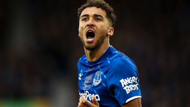 Dominic Calvert-Lewin celebrates doubling Everton's lead at home to Chelsea