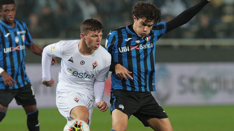 during the Primavera TIM Supercup match between Atalanta BC U19 and ACF Fiorentina U19 at Gewiss Stadium on October 28, 2019 in Bergamo, Italy.