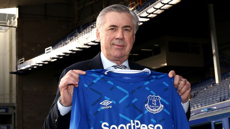 Carlo Ancelotti signed a four-and-a-half-year deal to become Everton boss