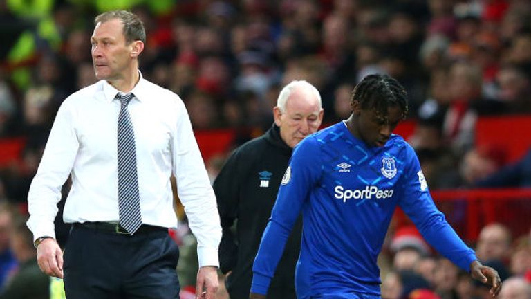 Moise Kean went straight down the tunnel after being substituted by Duncan Ferguson