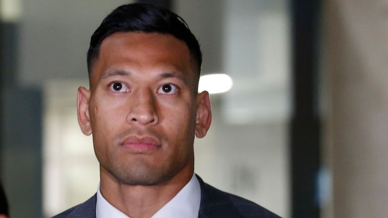 Israel Folau has reached an undisclosed settlement with Rugby Australia